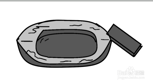 砚台和墨简笔画的画法