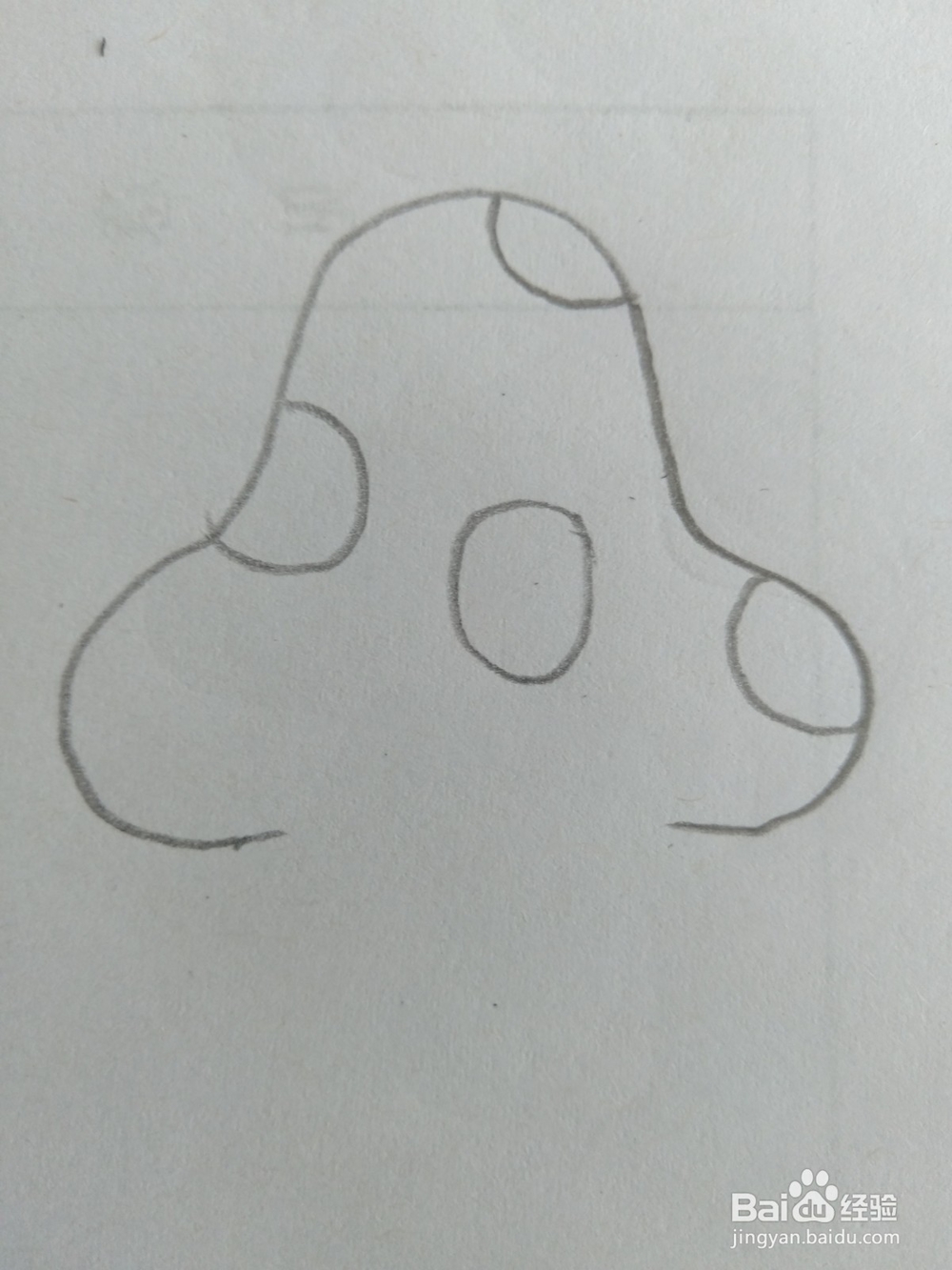 儿童简笔画蘑菇画法四