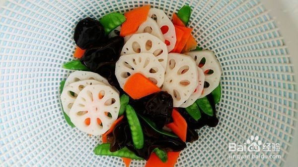 颜值超高的一道素菜 荷塘小炒