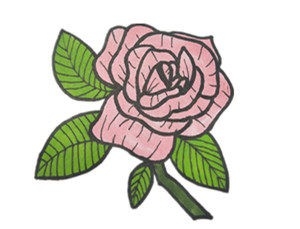 玫瑰花的简笔画
