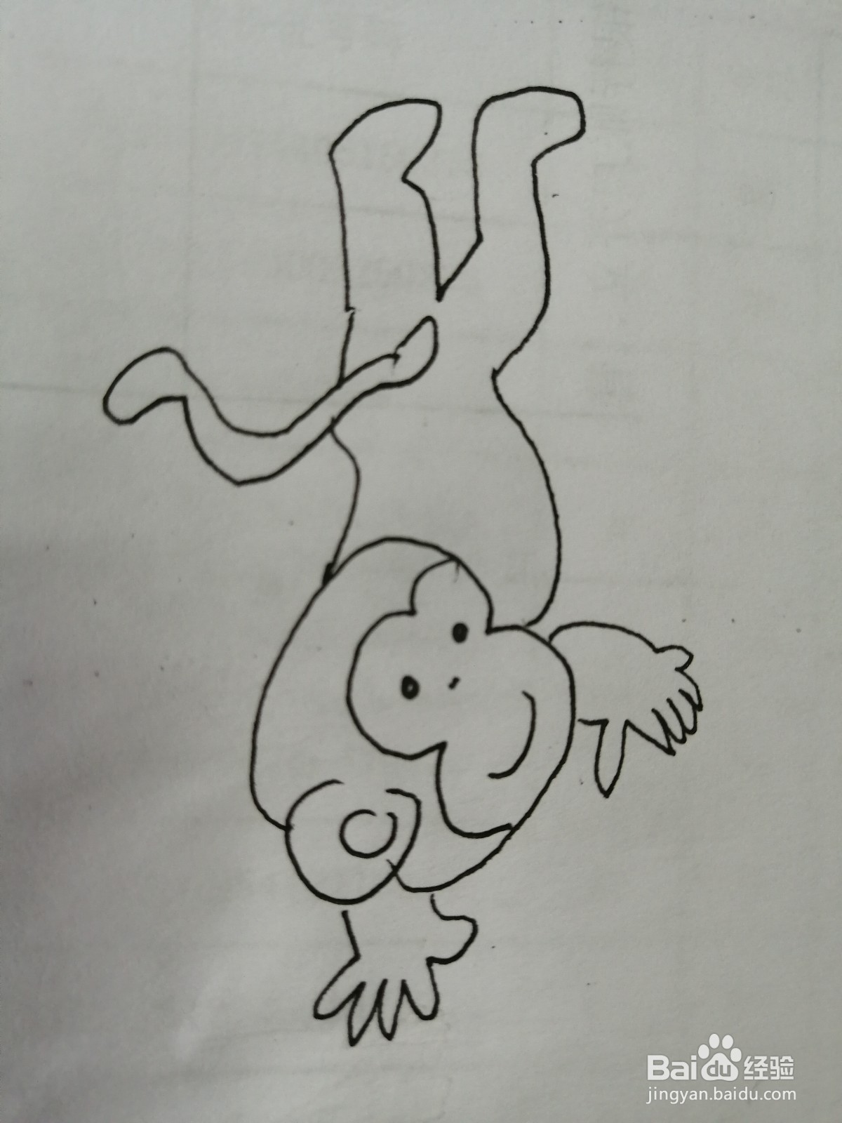 <b>倒立的小猴子怎么画</b>