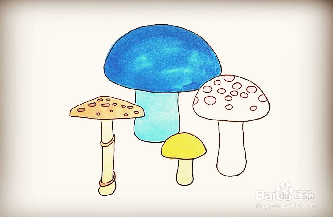 蘑菇的简笔画教程