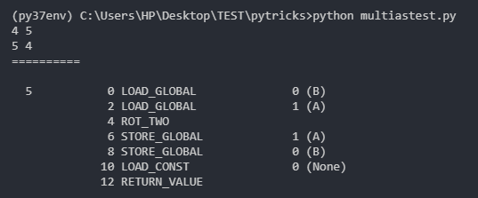 python 3 多赋值的使用方法