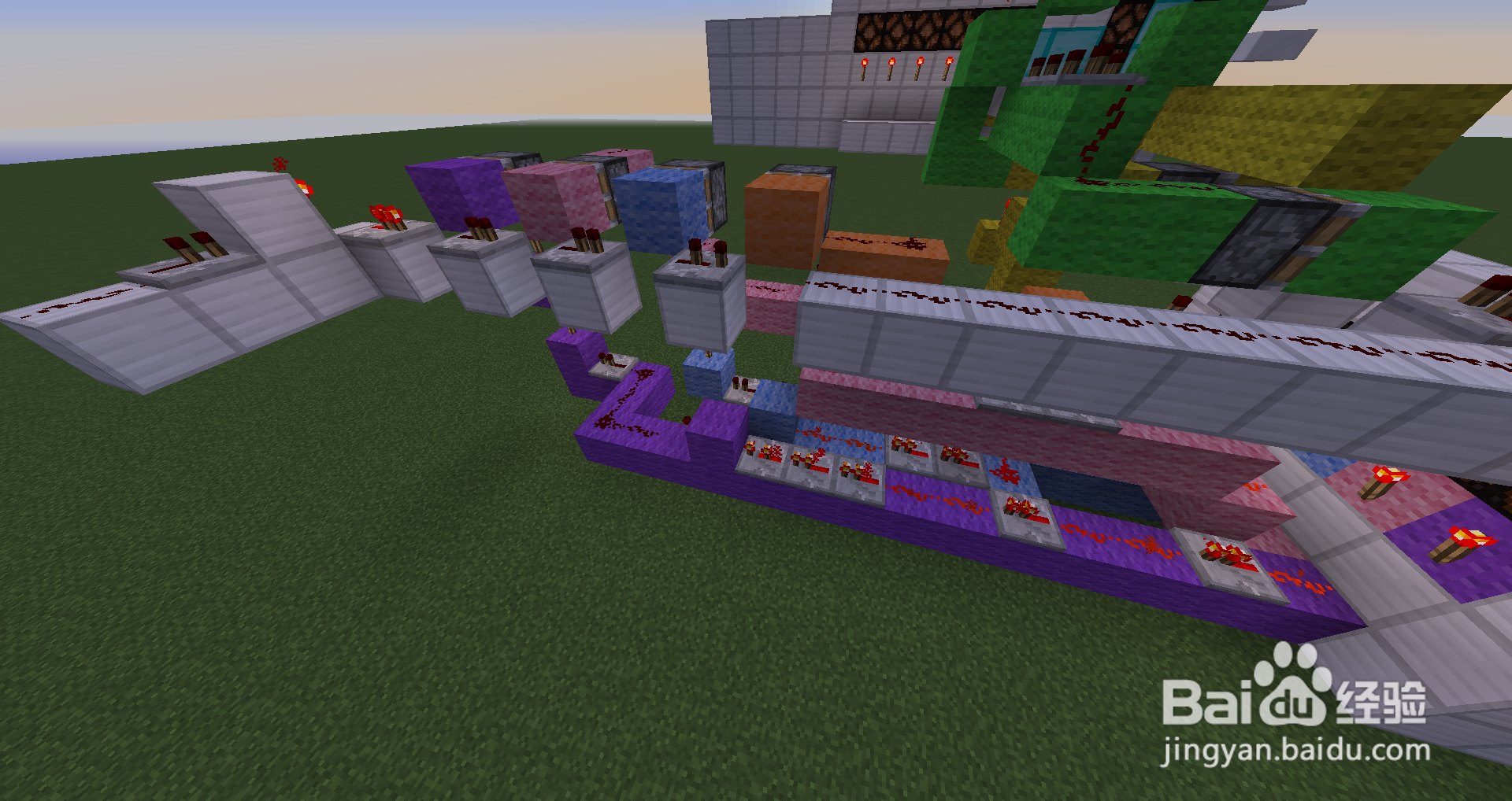 我的世界如何制作全单键控制密码门