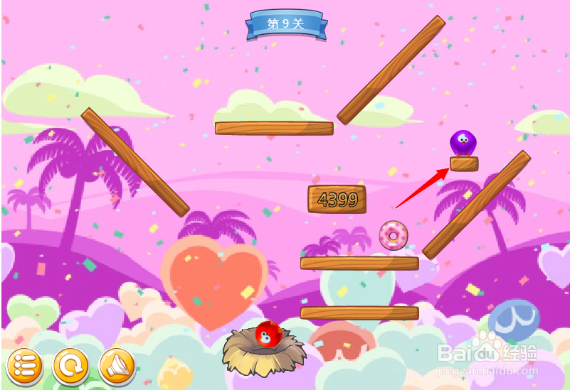 小游戏泡泡鸟历险记第9关