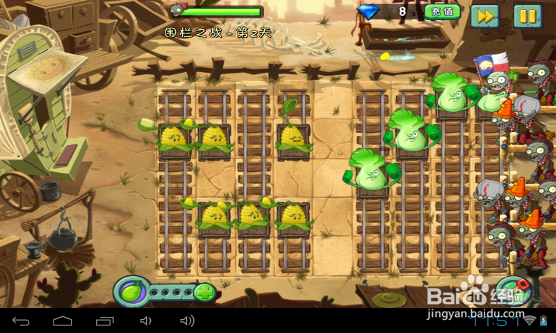 植物2中文版狂野西部围栏之战第2天过关攻略