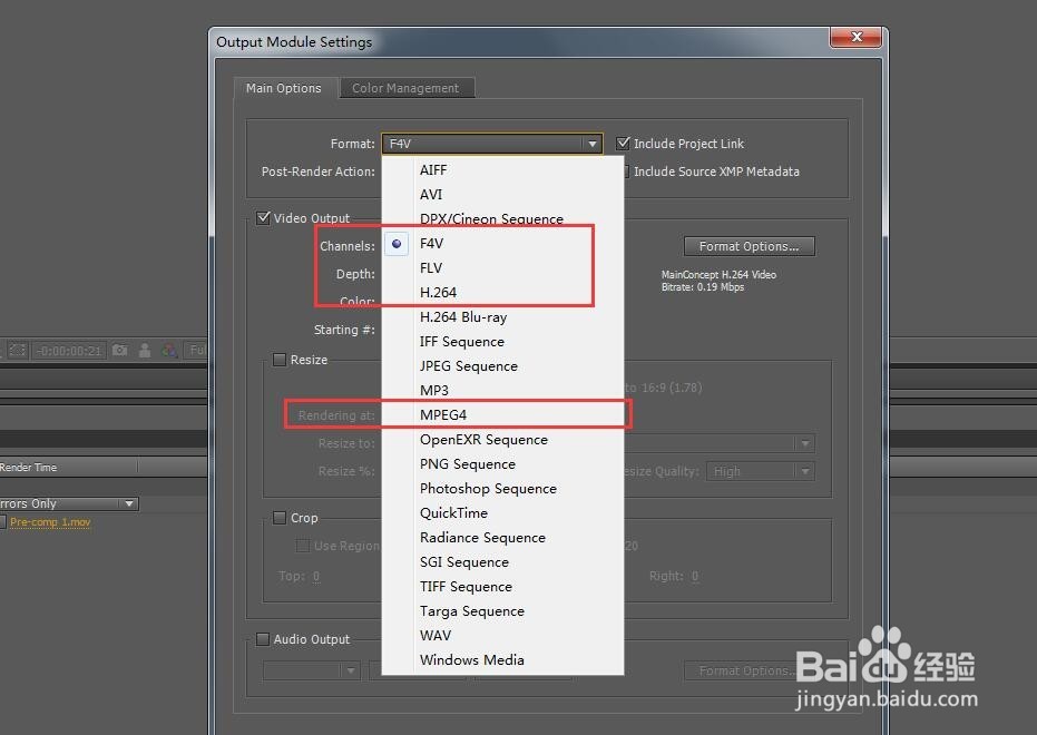 ae渲染输出什么格式好