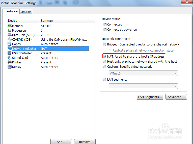 如何让虚拟机上的linux和本机ping通