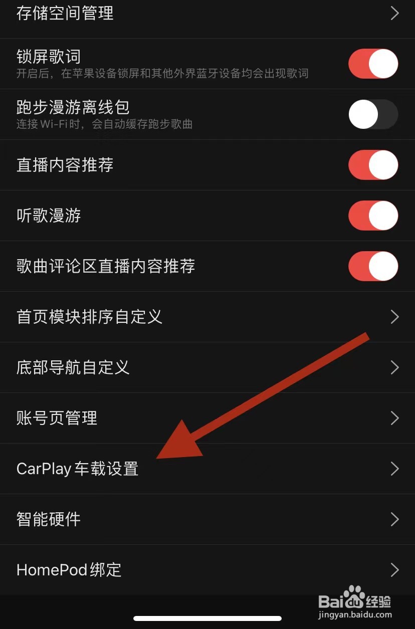 网易云音乐如何查找【CarPlay车载设置】？
