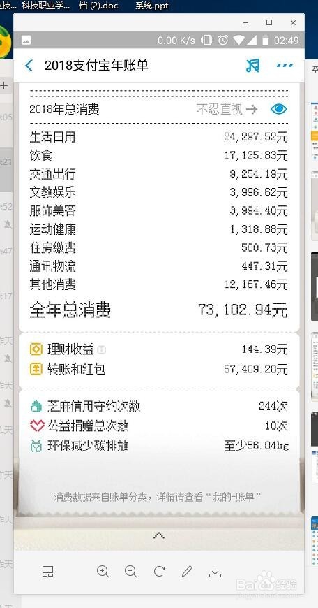 支付宝年度账单的分类怎么定的