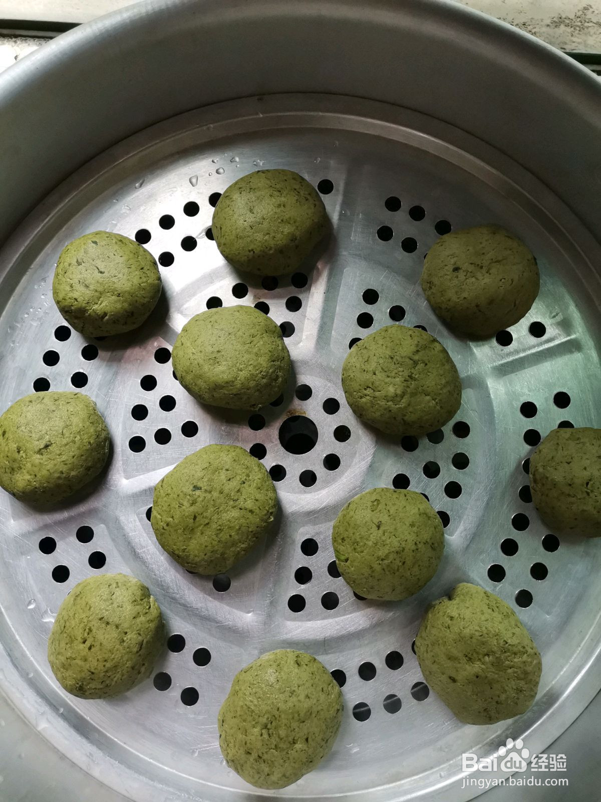 自制蜜豆青团的做法