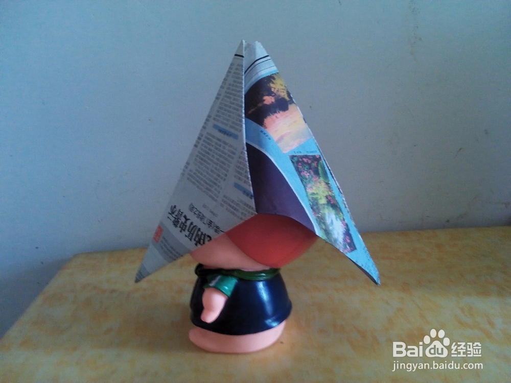 #环保达人#用旧报纸折防尘帽