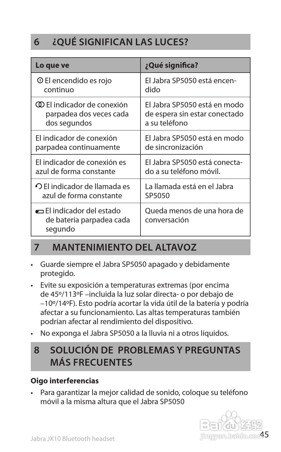 捷波朗SP5050蓝牙耳机使用说明书:[5]