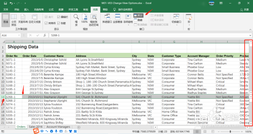 如何使用Excel的视图选项
