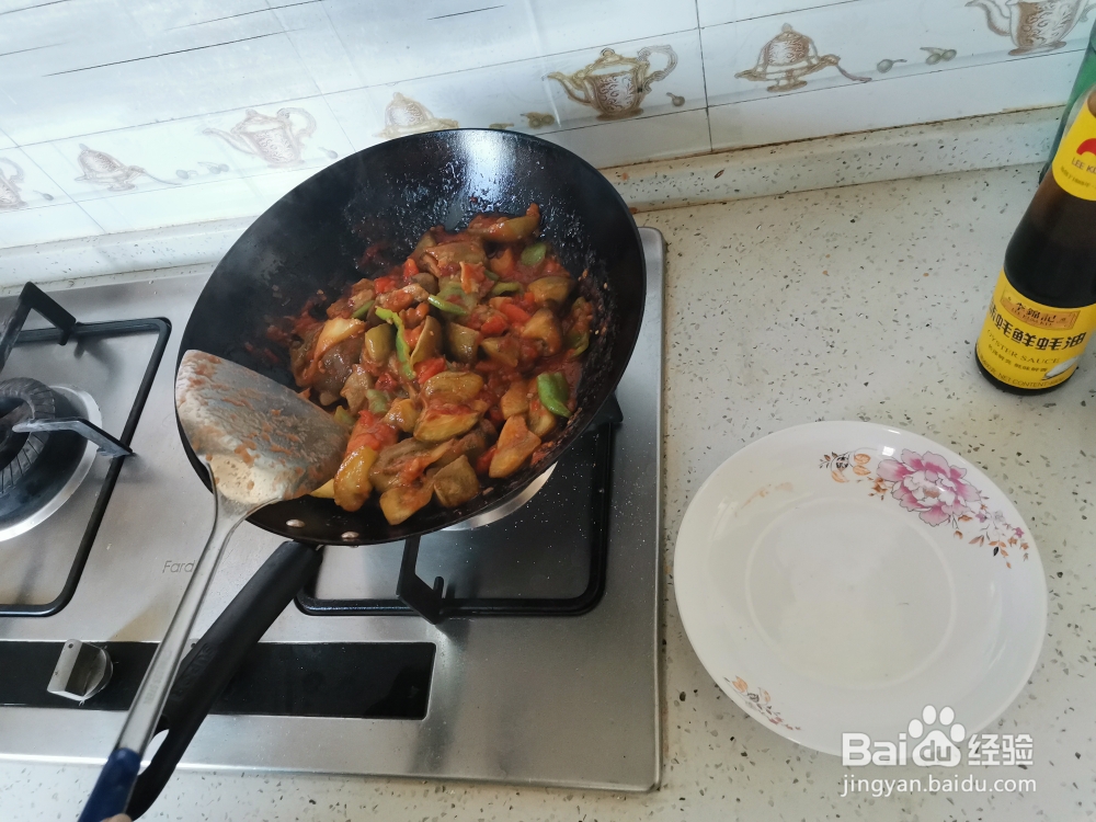 家常做法的空气炸锅烧茄子