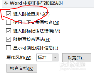 怎样设置WORD自动查检拼写错误