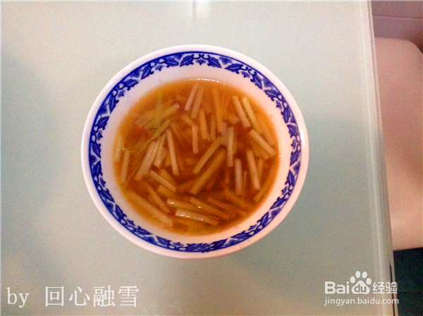简易韭黄酸汤的做法
