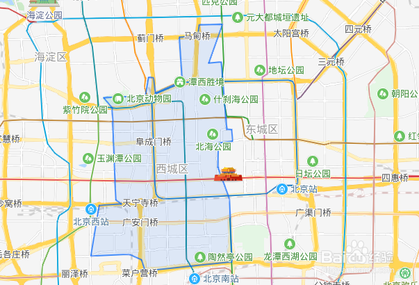 西城地图位置图片