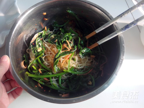 菠菜拌粉丝的做法