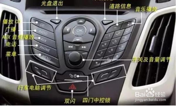 雅阁7代中控按键详解