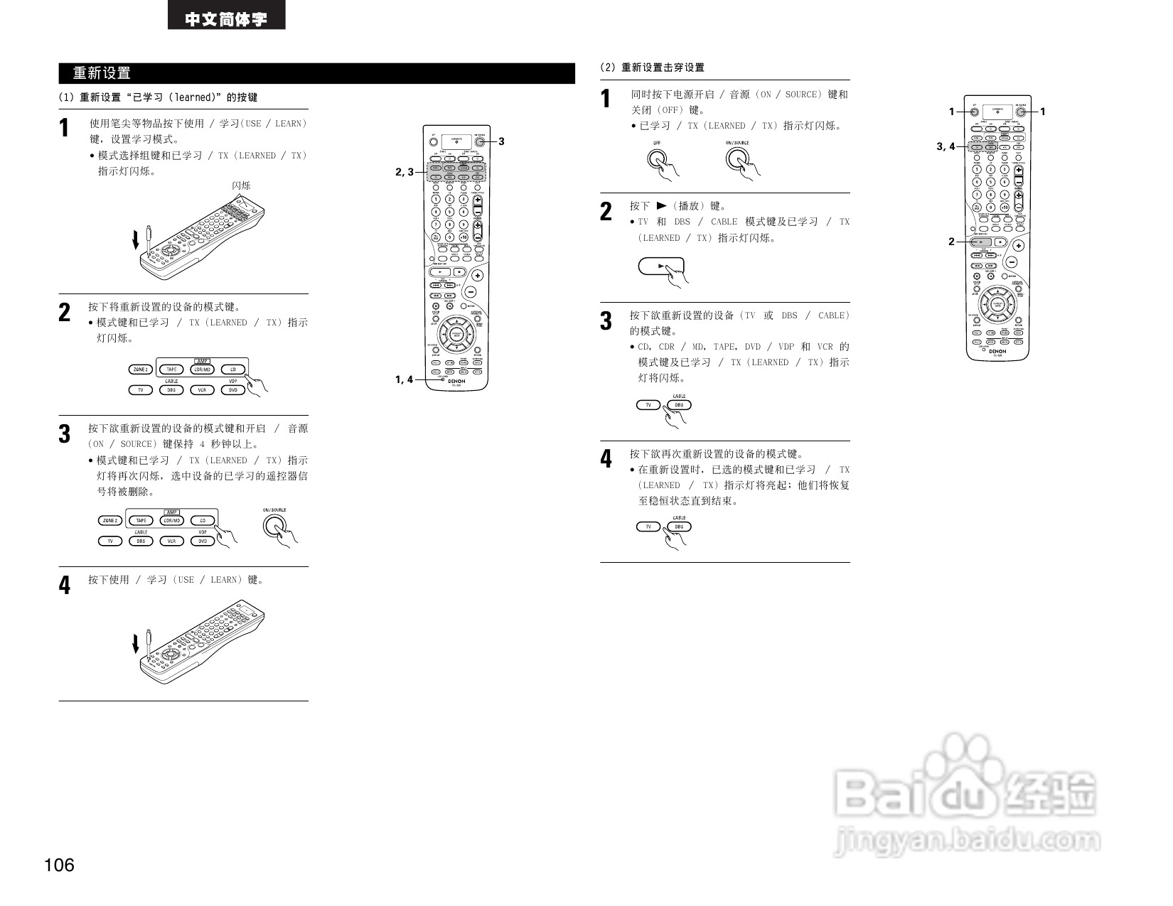 DENON AVR-2803收音环绕扩音机操作说明书:[6]