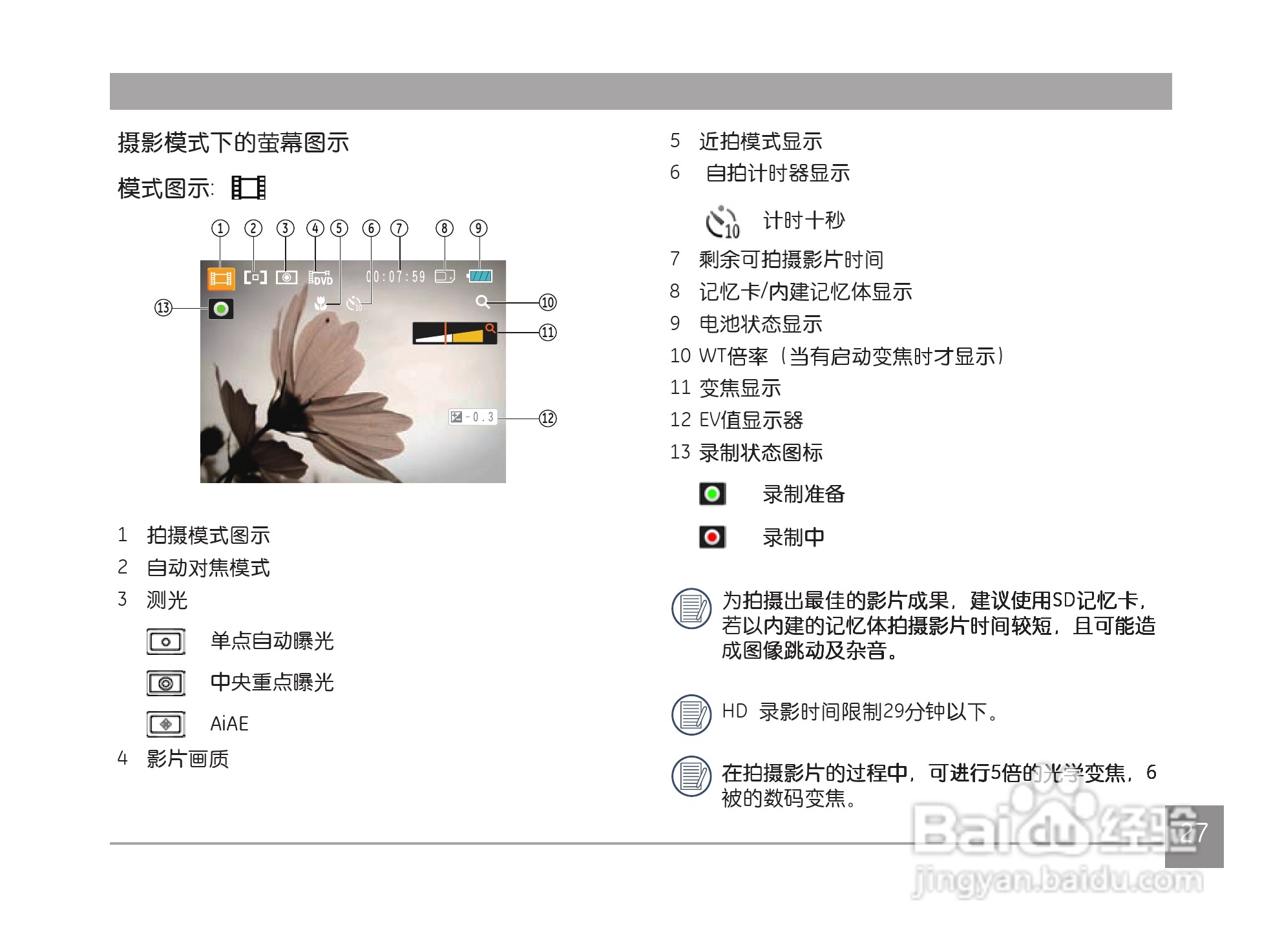 GE通用 J1456W数码相机说明书:[3]