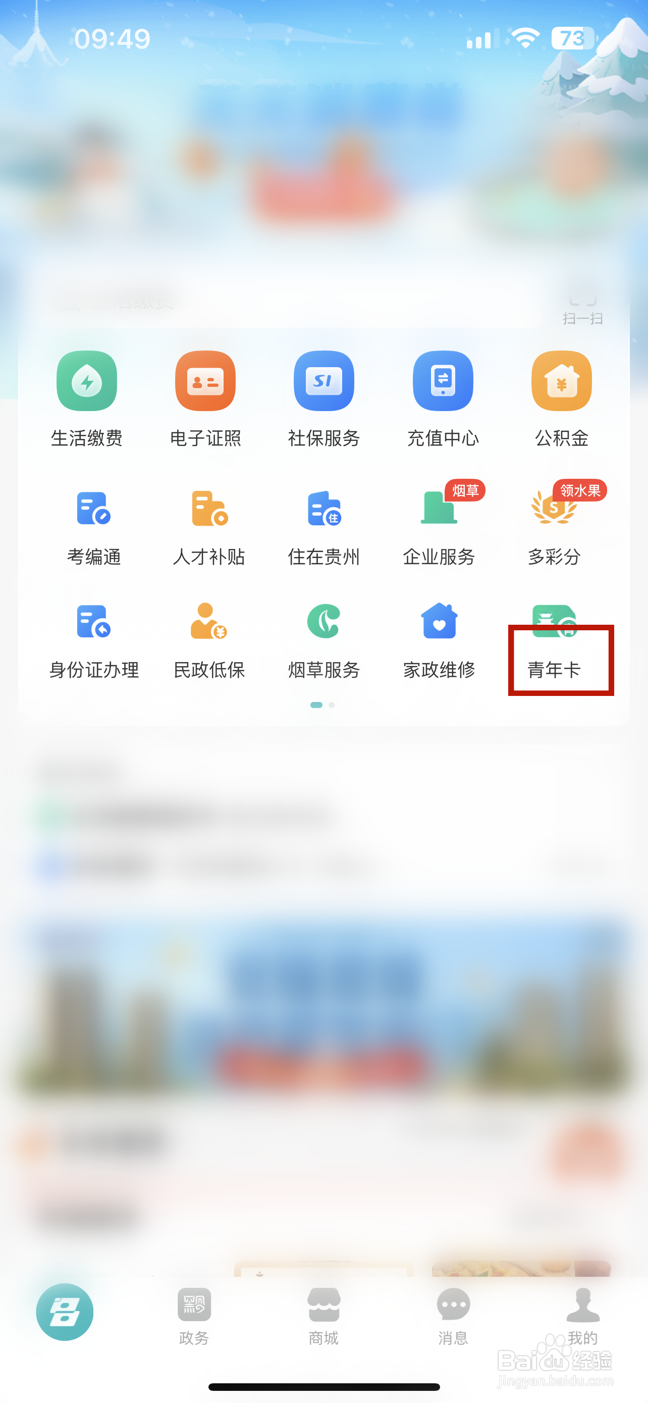 多彩宝怎样办理青年卡