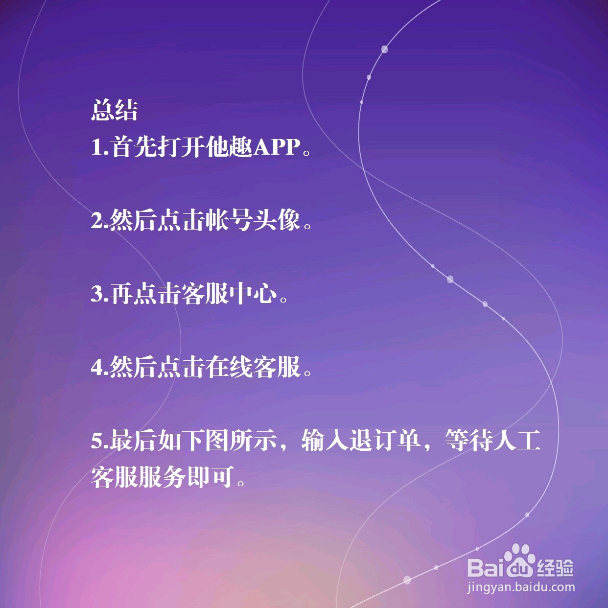 他趣怎么退订单？