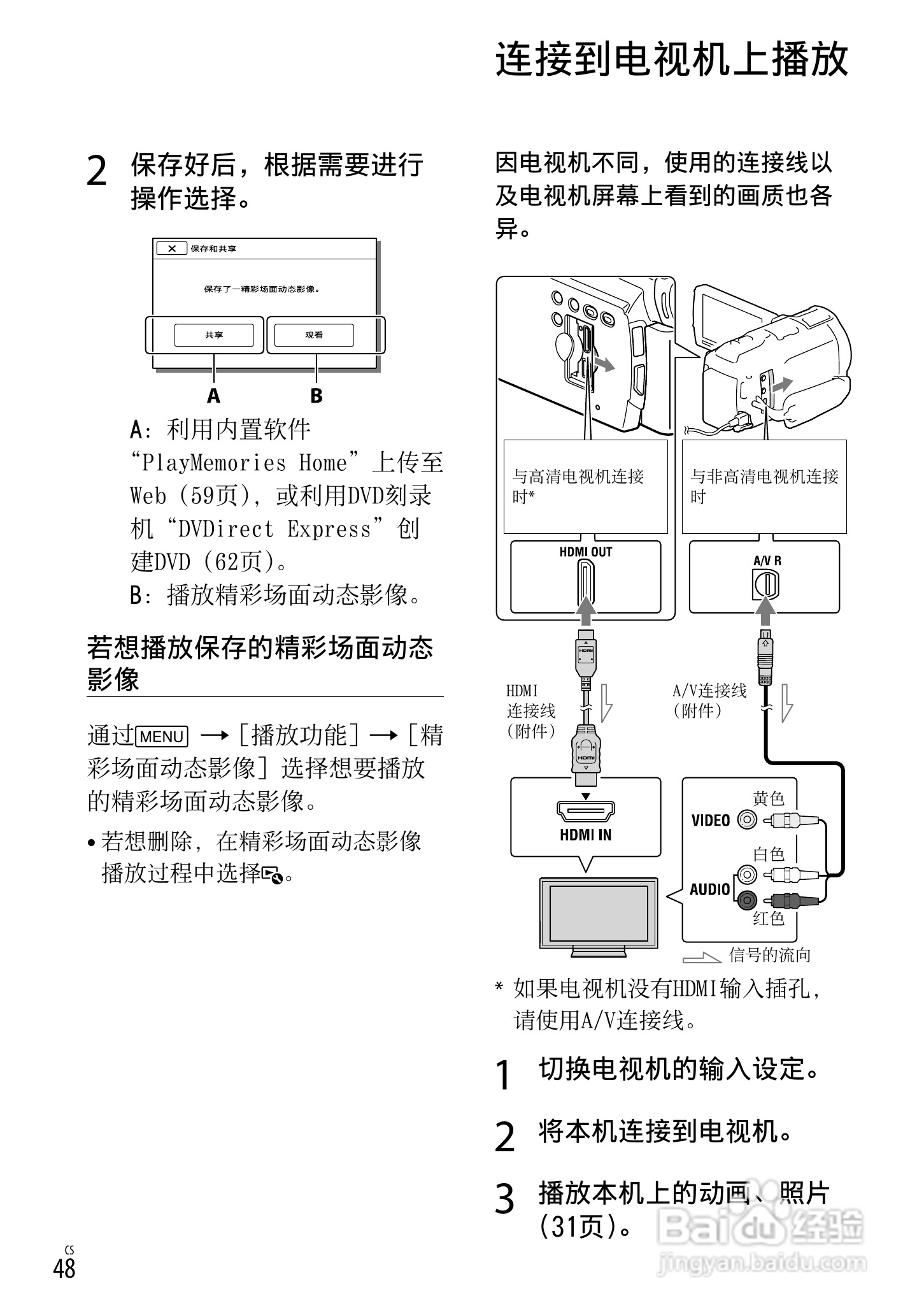 SONY索尼 HDR-CX740VE数码摄像机说明书:[5]