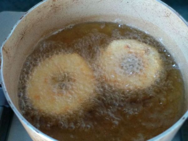 苹果豆沙甜甜圈