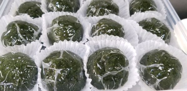 咸蛋黄肉松海苔馅青团