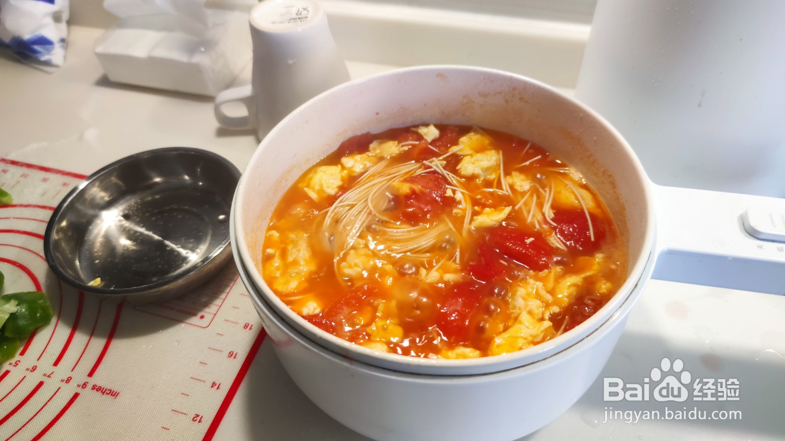 青椒西红柿鸡蛋面