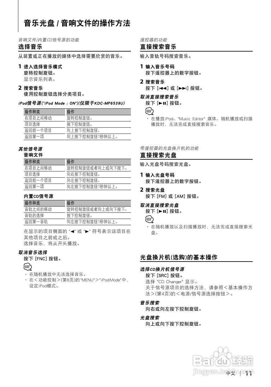 KENWOOD KDC-MP6539U/6039 CD接收机使用说明书:[1]