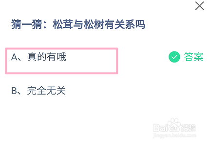 蚂蚁庄园2024.9.8：松茸与松树有关系吗