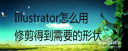 Adobe Illustrator怎么用修剪得到需要的形状