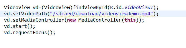 android开发：[14]UI控件之VideoView
