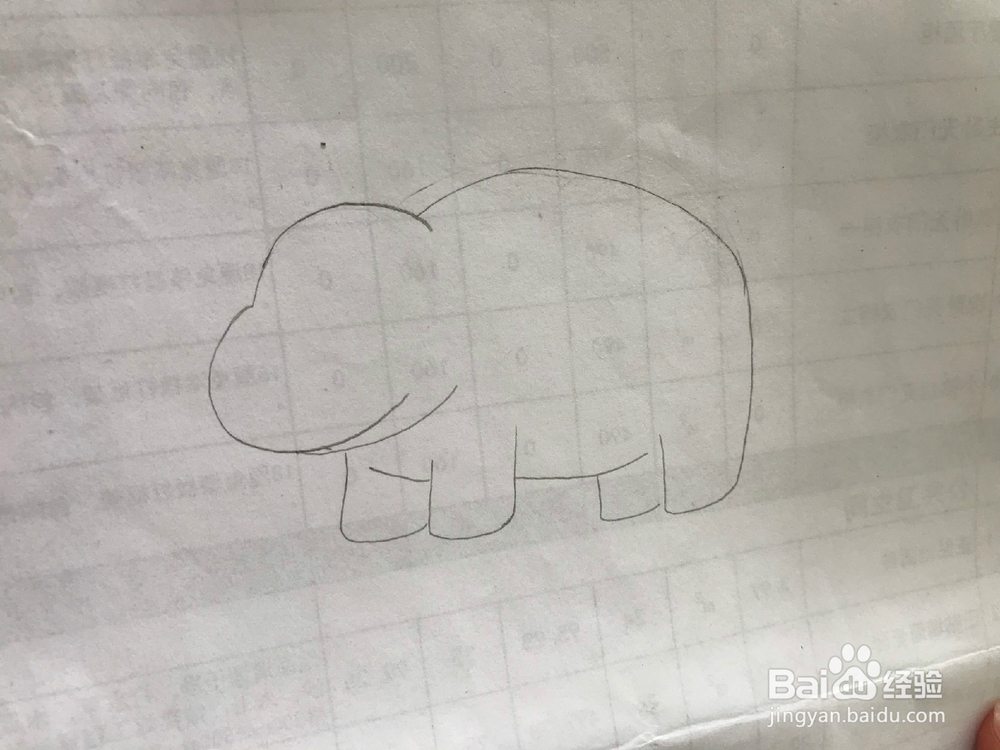 简笔画之大河马