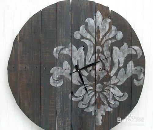 手工艺-木质写意印花时钟手工制作教程