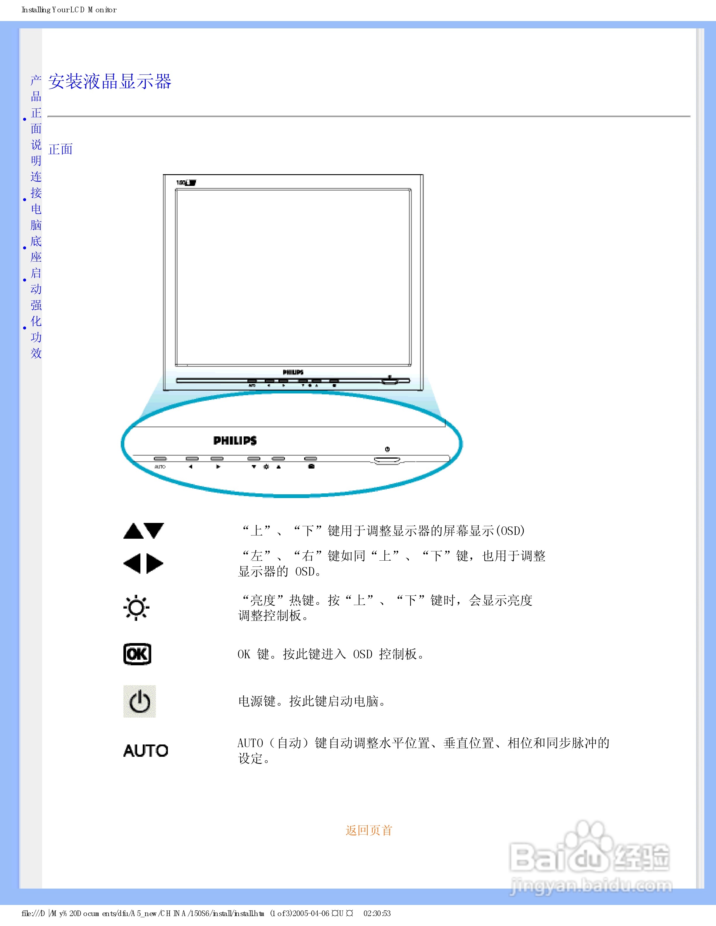 PHILIPS 150S6显示器使用说明书:[2]