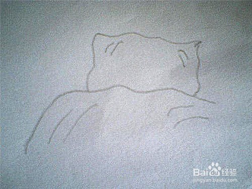 简笔画被子和枕头