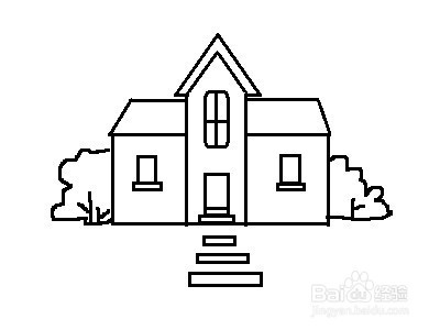 豪华大房子简笔画