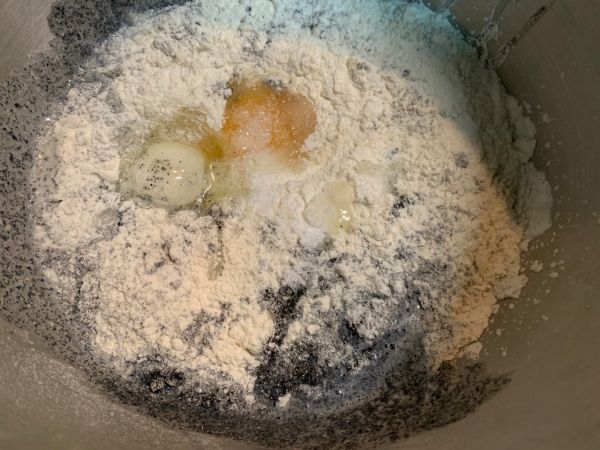 全麦黑芝麻豆沙华夫