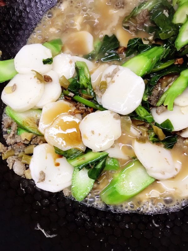 豇豆肉末炒年糕