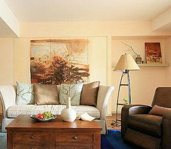 柚木强化地板+木纹砖打造雅致主义复式