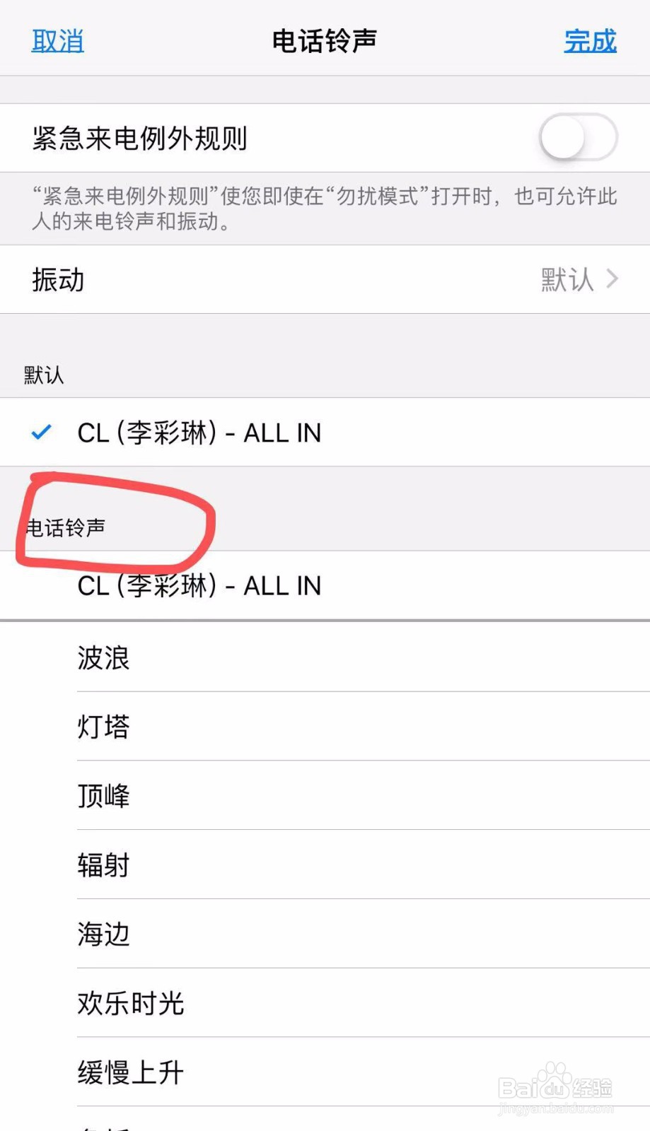 iPhone设置专属电话铃声