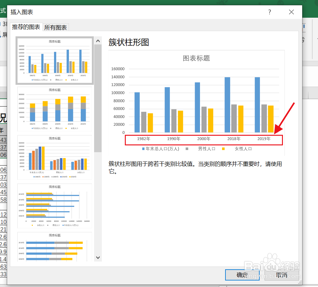 Excel怎么插入系统推荐的图表?