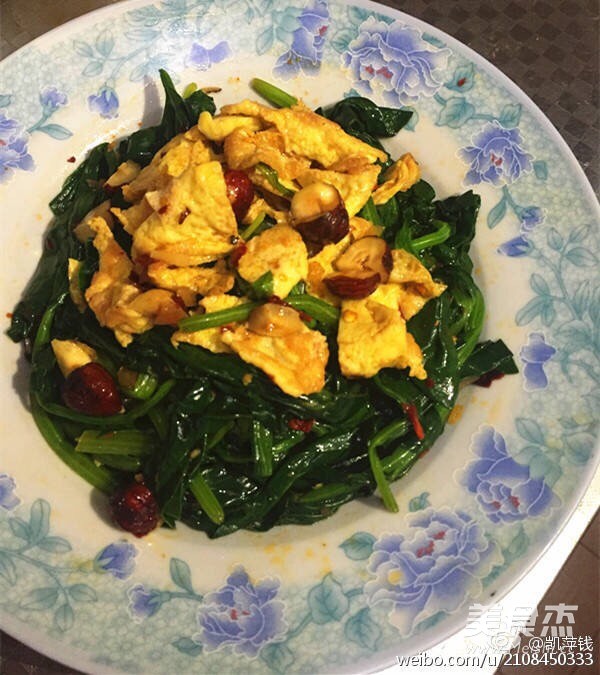 凉拌鸡蛋菠菜