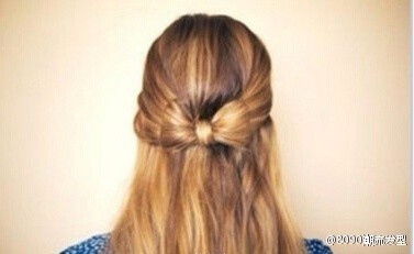 可爱蝴蝶结公主头