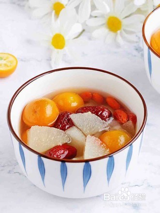 冰糖雪梨金桔饮