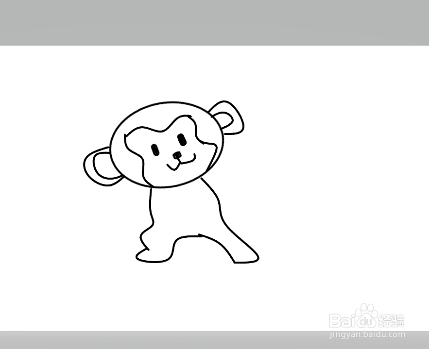 用画图工具画小猴子简笔画